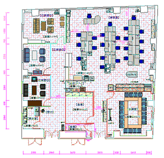 オフィスレイアウト図面